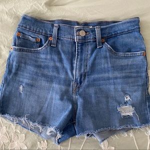 Levi’s womens high rise cut off shorts.